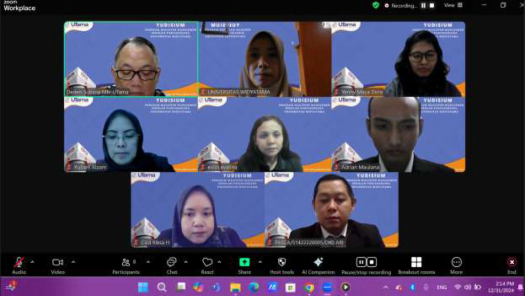 Program Magister Manajemen Universitas Widyatama menggelar Yudisium untuk mahasiswa yang sudah menyelesaikan sidang Tesis